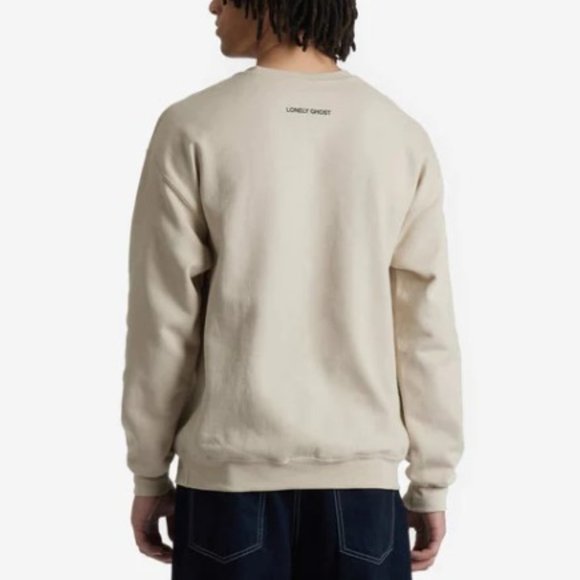 Lonely Ghost Text Me When You Get Lonely Crew Crewneck Sweatshirt | Cream | XXXL - Picture 4 of 9